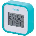 タニタ 温湿度計 温度 湿度 デジタル 壁掛け 時計付き 卓上 マグネット ブルー T