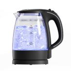 【二重構造・火傷防止】HAGOOGI 電気ケトル ガラス ケトル 透明 大容量 1L 耐熱