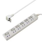 エルパ(ELPA) スイッチ付タップ コンセント 延長コード LED 上差し 6個口 3ｍ WL