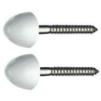 SANEI(サンエイ) トイレ部品 大便器床取付ビス ホワイト 2本入り R43-6-6.2X63-W