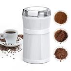 電動コーヒーミル 電動ミル 200W ワンタッチ 数秒挽きたて 細/粗挽き コーヒー豆/お茶/米/穀物/香辛料 コード収納でき 水洗い可 清