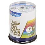 ショッピングdvd-r Verbatim バーベイタム 1回録画用 DVD-R CPRM 120分 100枚 ホワイトプリンタブル 片面1層 1-16倍速 VHR1