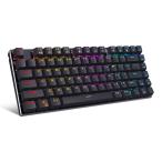 e元素ゲーミングキーボード 81キーアンチゴーストキー メカニカル式 RGB発光LEDバックライト付き USB有線高速反応 防水 ゲーム用
