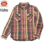 ウエス UES 502452 先染ヘビーネルシャツ レッド 14.5oz ボタンシャツ