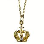 18金　王冠ネックレス ダイヤモンド装飾 　K18クラウンネックレス　K18 0.8mm幅チェーン チェーンサイズ 40cm, 45cm, 50cm, 55cm, 60cm