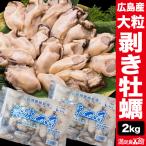 2kg Lサイズ 広島県産 大粒剥き牡蠣  殻なし バラ冷凍 冷凍牡蠣 冷凍カキ 剥き身 むき身 かき 牡蠣鍋 牡蠣ごはん バーベキュー 満足良品館 送料無料