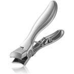 [TKhits] 爪切り 足用 つめきり [大きく開く爪切り] 足の爪 厚い爪 よく切れる 飛び散らない 足 老人 介護 (シルバー)