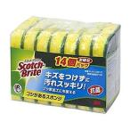 3M Scotch Brite スコッチブライト 抗菌ウレタンスポンジ 14個 特殊研磨粒子付 リーフ型