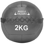 MUSCLE FACTORY メディシンボール 2kg ソフト ウォールボール 体幹 トレーニング 筋トレ ボール 筋トレ器具