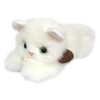 グレイスフル ネコ (日本製) 寝そべりCAT 白猫 ぬいぐるみ 全長22cm
