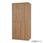 （代引不可）日本製組立家具 クローゼット ハンガーラック付収納 CO-NC-1990LBT ナチュラル(2梱包)