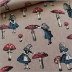 marble 50cm 綿麻キャンバス 生地 不思議の国のアリス