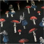 marble 50cm 綿麻キャンバス 生地 不思議の国のアリス