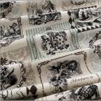 marble 50cm 綿麻シーチング 生地 不思議の国のアリス