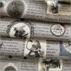 marble 50cm オックス 生地 不思議の国のアリス 英字