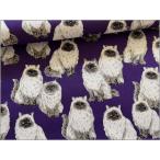 marble 50cm オックス 生地 布 ヒマラヤン 猫 ネコ violet A3