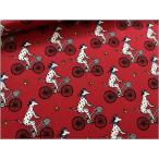 ショッピングダルメシアン marble 50cm オックス 生地 布 ダルメシアン 犬 いぬ サイクリング 自転車 red 1C