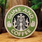 G4 милитари нашивка GUNS AND COFFEE [ липучка текстильная застёжка съемный paroti]