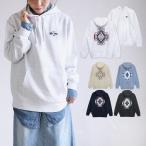 ショッピングエスニック パーカー プルオーバー オルテガ エスニック  アジアン L / XL メンズ レディース かぶりパーカー コットン 綿100% スウェット 長袖 フード付き