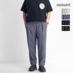 クーチューキャンプ COOCHUCAMP ストレッチナイロン ワイドテーパードパンツ 日本製 メンズ