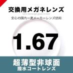 メガネレンズ交換/1.67超薄型非球面度付きレンズ