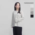 コメンスメントCOMMENCEMENT長袖カットソーロンTギャザー日本製C...
