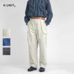 ショッピングmarc エイチユニット H.UNIT コットンリネンシャンブレー カーゴパンツ トラウザーズ 日本製 メンズ