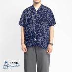 【セール価格】ラニーズジェネラルストア LANI’S General Store リーフ総柄 レーヨン アロハシャツ メンズ