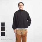 ショッピングmarc マニュアルアルファベット MANUAL ALPHABET ヒートエフェクト スナップT スタンドカラープルオーバーシャツ 日本製 メンズ