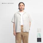 マニュアルアルファベット MANUAL ALPHABET EVALET メッシュ オープンカラー半袖シャツ 日本製 メンズ