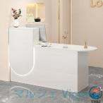 レジカウンター 受付、受付カウンター 、 コンピューターテーブル、レジテーブル、 法人様向け 耐摩耗性、組み立てが簡単 、レジショップ、トレンディな小さなフ