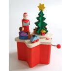 ショッピング手回し インテリア　手回しオルゴール サンタ