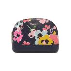 kate spade ȥڡ ݡ   PWRU7259 SYLVIA WILDFLOWER BOUQUET MEDIUM DOME COSMETIC BAG NAVY MULTI 428 ͥӡ