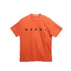 ショッピングマルニ 並行輸入品 マルニ MARNI Tシャツ ロゴ コットン クルーネックT マルニキッズ MT135U-M002MV-M00RF-0M436 オレンジ