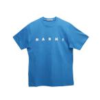 ショッピングマルニ 並行輸入品 マルニ MARNI Tシャツ ロゴ コットン クルーネックT マルニキッズ MT135U-M002MV-M00RF-0M859 ブルー