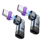 YFFSFDC магнит USB-C изменение адаптер 2 шт. комплект 16Pin PD240W 180° вращение Type