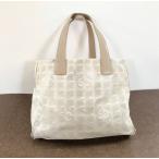 シャネル トートバッグ ニュートラベルライン ベージュ キャンバス レザー ☆