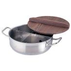 . глициния коммерческое предприятие для бизнеса круглый одэн кастрюля ( дерево крышка есть ) большой IH соответствует корпус 21-0 перегородка .18-8 дерево крышка . криптомерия EOD291