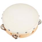 学校でも使用される。 キクタニ 皮付きタンブリン 18cm TMB-18 ナチュラル