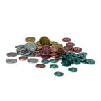 Stonemaier Games: metal монета ( серп .. осмотр ) | игра Play . усиленный делать metal монета | каждый золотой вид каждый Uni -k. цвет . боковая сторона. монета 80 листов 