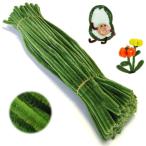 SHIYISEN 手芸モール 100本 工作モール 6mm 高密度モール 単色 カラーモール クラフトモール DIY 飾り物 骨格モール 花束 造形材