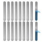 ポクミル スチールプレート マグネット吸着用 50枚入り 65mmx8mm 430ステンレス鋼 3M両面テー 薄型 細長い 鉄板 金属プレー スチール