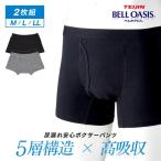 尿漏れパンツ 男性用 2枚組 前開き 失禁パンツ ボクサーパンツ 吸水パンツ 軽失禁 軽い尿漏れ 紳士用 尿失禁 メンズ 失禁対策 介護パンツ アイメディア