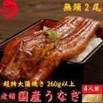 ショッピングうなぎ 父の日 国産 うなぎ 蒲焼き 超特大 2尾 誕生日 プレゼント ギフト 贈答用 送料無料