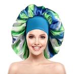 Tia Family ナイトキャップ シルク ナイトキャップ ヘアキャップ ターバンヘアケア 保湿美髪 枝毛防止 再利用可能ヘアボンネット