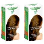 白髪染め ヘアカラーリングクリーム カラートリートメント ダークブラウン 2本セット、こげ茶、ヘナカラー、女性用、男性用、全体用、部分用 100g 2本
