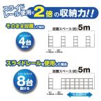 ルミナス ラックを乗せて移動ができるパーツ スライドレールユニット 「延長レール50cm」 LRM-50