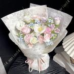 ソープフラワー 花束 母の日 敬老の日ギフト 誕生日プレゼント 石鹸花 造花ブーケ 枯れない花 記念日 結婚祝い 開店祝い 退職 送別 卒業式 贈り物 ギフト