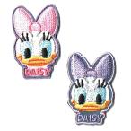 ディズニー ワッペン キャラクター デイジーダック フェイス 2Pセット
