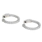 Yahoo! Yahoo!ショッピング(ヤフー ショッピング)ピアス フープ プラチナ ホワイトゴールド CZ ジルコニア フープピアス レディース プレゼント ギフト クリスマス